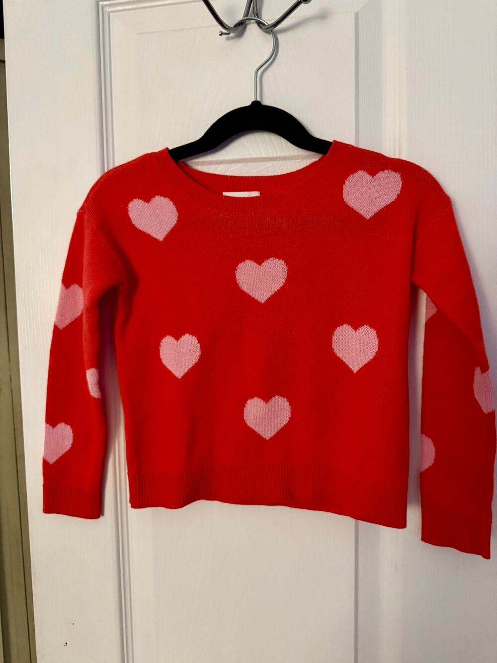 Lilly Pulitzer Mini Tensley Sweater Girls XS 2-3 Red Pink Hearts NWT